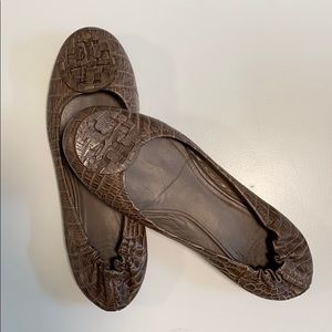 Tory Burch Snakeskin Flats